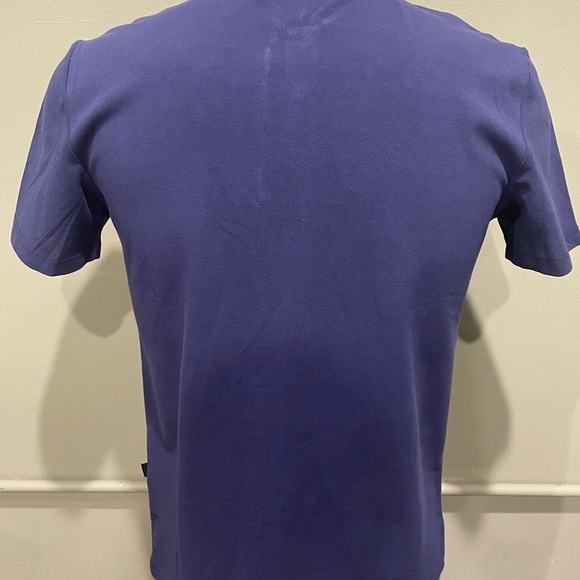 Barabas Navy Blue Polo Shirt with Patterned Collar modern fit - Picture 3 of 4